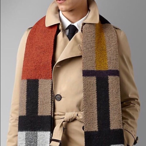 burberry wool and cashmere scarf